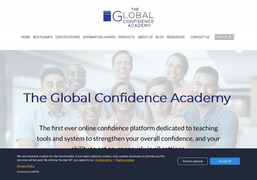 Current Global Confidence Academy homepage